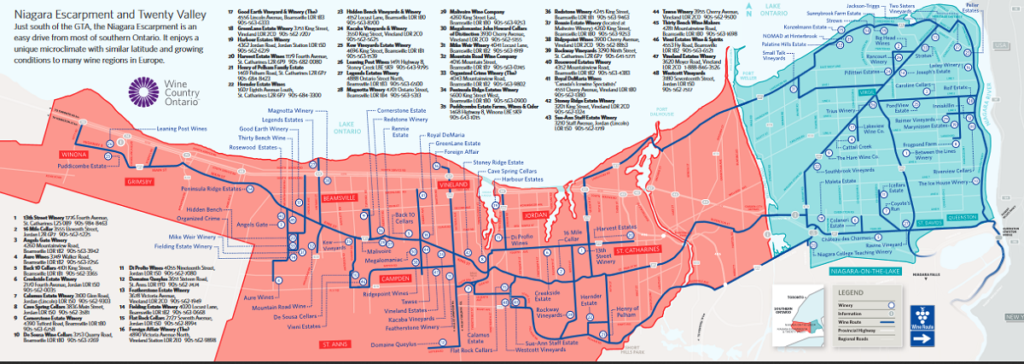 Niagara Wine Map 1